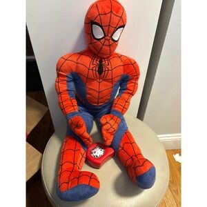 Marvel Spiderman Plush Stuffed Toy Large Posable Doll Kids Gift
